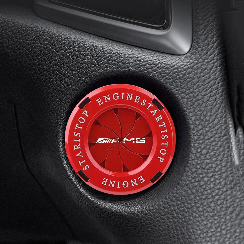 Car Ignition Button Decorative Ring Keyless Start Cover For Mercedes Benz AMG E S C A B Class GLE GLS CLS GLC CLA GLA GLK W205 FF76