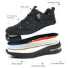 Rotating Button New Safety Shoes Men Anti-Smash Anti-Puncture Work Shoe Security Protective Boots Mesh Light Breathable Sneakers