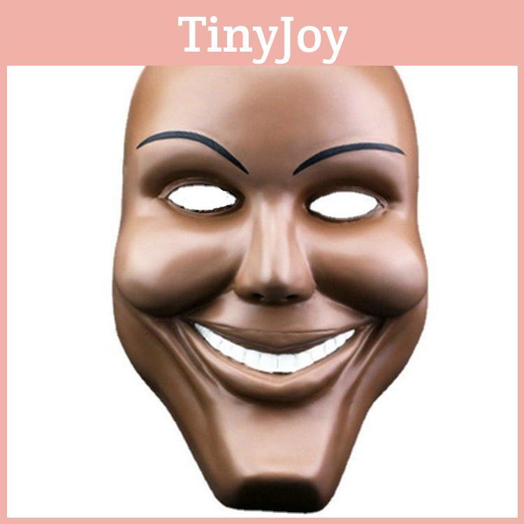 Creepy And Fun Purge Mask With Smiling Face Design Perfect For Halloween Costumes And Live Streaming Events