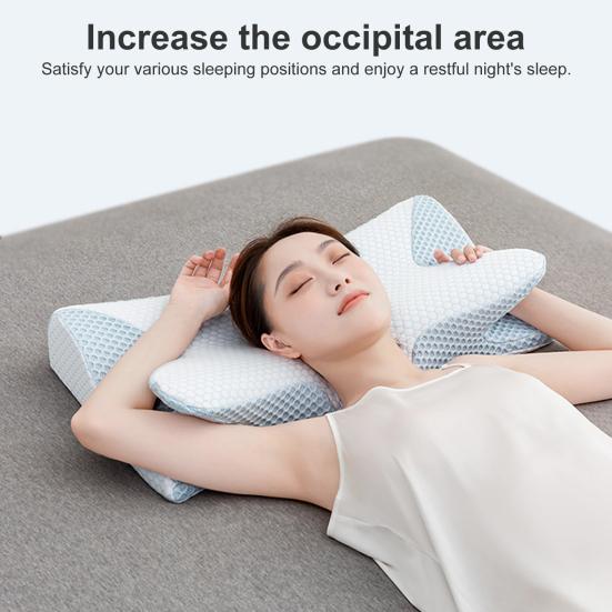Подушка для шеи, не легко деформируется, мягкая, удобная, быстро восстанавливающаяся из пены с эффектом памяти, двусторонняя эргономичная подушка для шейного отдела, поставка для спальни