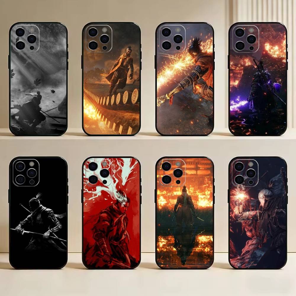 Sekiro Shadows Die Twice Чехол для телефона для iPhone 17, 16, 15, 14, 13, 12, 11 Plus, Pro Max, Другие Мягкий Черный Чехол