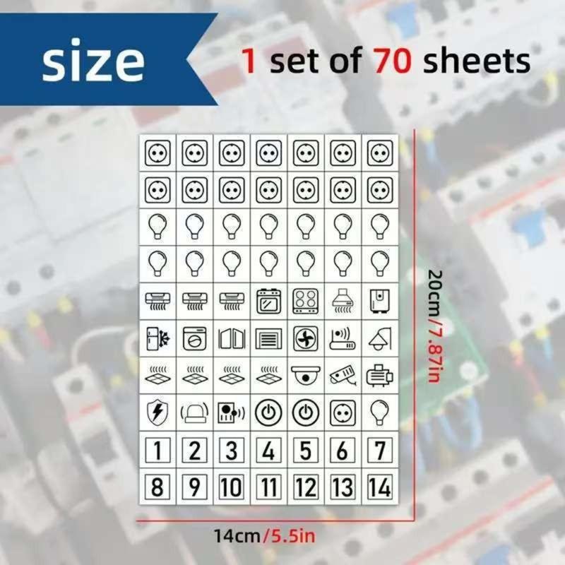 Самоклеящиеся наклейки для электрических панелей, этикетки, настраиваемые для точной маркировки цепей, идентификация электрических панелей