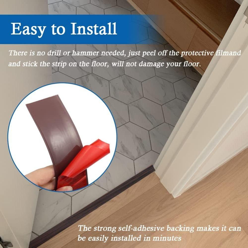 Самоклеящаяся переходная полоса для пола Износостойкая отделка края шва для пола Шкаф