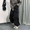 Spring Summer Fashion Cargo Pants Men Solid Color Elastic Waist Wide Leg Casual Men's Pants Oversize Baggy Pants for Women
