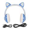 LXB39C Детские наушники Bluetooth 5.0 складные беспроводные светящиеся музыкальные наушники с кошачьими ушками для