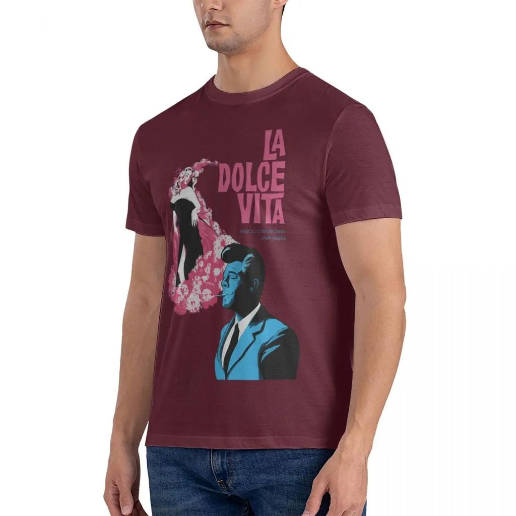 Футболка с принтом «Сладкая жизнь» Феллини, мужская винтажная модная футболка с коротким рукавом, хлопковая повседневная уютная футболка оверсайз