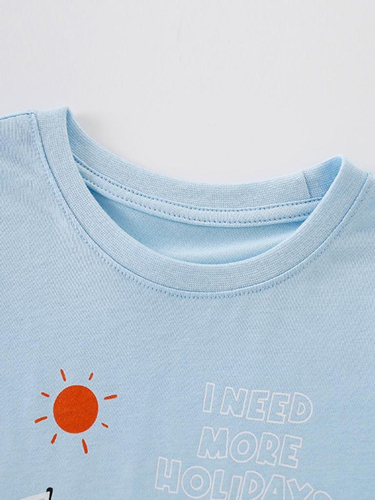 Cartoon Whale Ocean Round Neck Short-Sleeve Children's T-Shirt