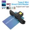 Portable ID CAC Card Reader Type-C ATM Card Visa Reader for Digital Certificate Security for Government ID ActivClient AKO