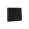 Gucci Vintage Logo Embossed Short Double Fold Leather Wallet Men Wallet Navy-Blue 260987-BMJ1N-4009