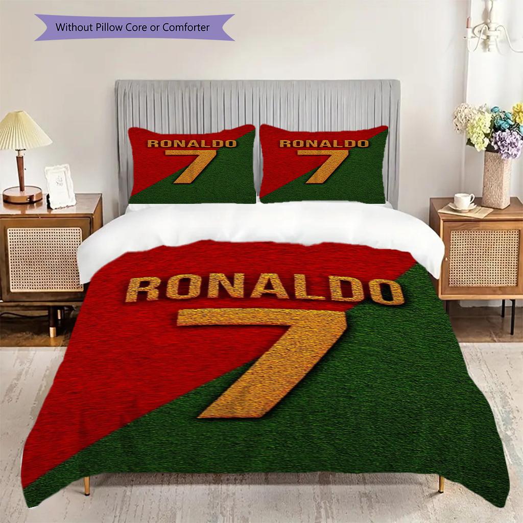 Ronaldo's Legacy Bedding (1 * duvet cover + 2 * pillowcase, without core) Bedding set Christmas birthday gift Soft and comfortable