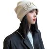 Hat with Relaxed Hat Neckline Small Face Medical Integrated Stylish Approximately 01 Hair, Women's Wig, Wig, Knit, Wig, Wig, Autumn, Winter, Natural,