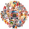 35pcs-50pcs Playful Emergency Stickers Cute Safety Stationery Stickers Teacher Reward Stickers For Guitar DIY Skateboard Laptop