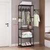 Rotating Multi-layer Coat Rack: Stylish Storage & Organization for Bedroom Floor.
