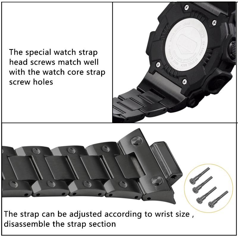 Для Casio G-Shock GX-56 GXW-56BB Комплект для модификации Корпус из нержавеющей стали Ремешок для часов GX56 Цельнометаллический Безель для часов Замена ремешка