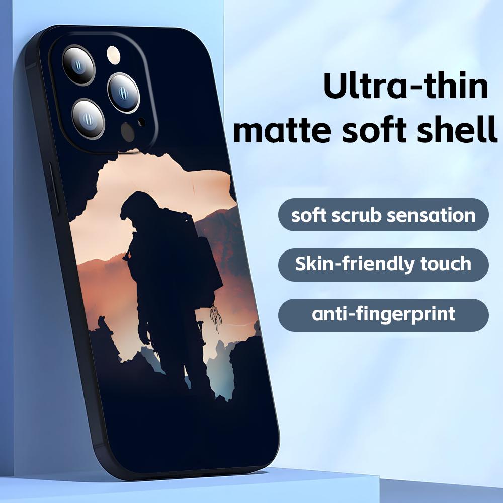 HOT GAME Death Stranding Phone Case For iPhone17 16 16e 15 14 13 12 11 Plus Mini Pro Max Soft black Shockproof Cover