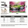 2D Vibrant Pink Flower Waterfall Backdrop for Studio & Party Decoration