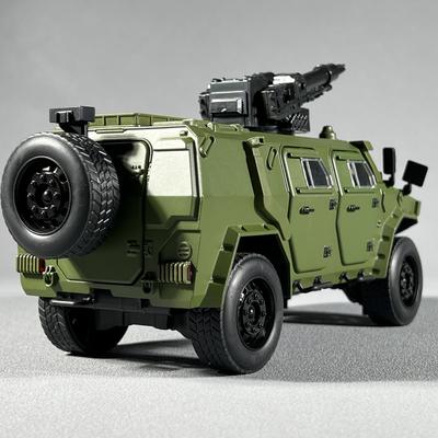 1:20 Броневик Взрывозащищенный Автомобиль Сплав Литье Под Давлением Модель Машины Звук и Свет Оттяжка Коллекция Хобби Праздник Мальчик