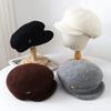 Simple wool personalized cap children autumn and winter thickened warm retro fashion British style star anise hat