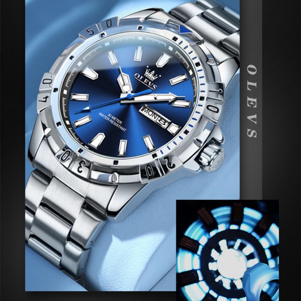 Новые лучшие мужские часы Green Water Ghost Quartz, светящиеся мужские часы, элитные часы