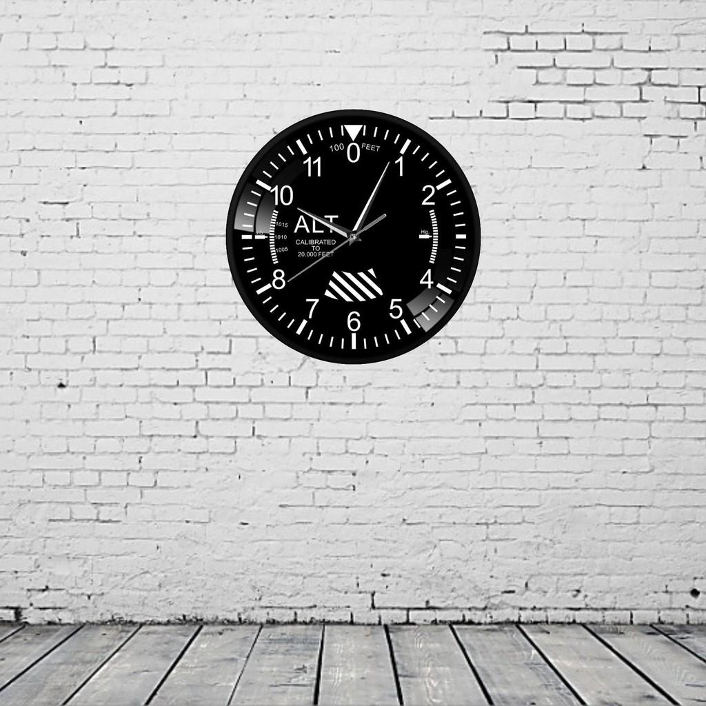 Black Wooden Wall Clock With Analog And Digital Time For Living Room And Office Use