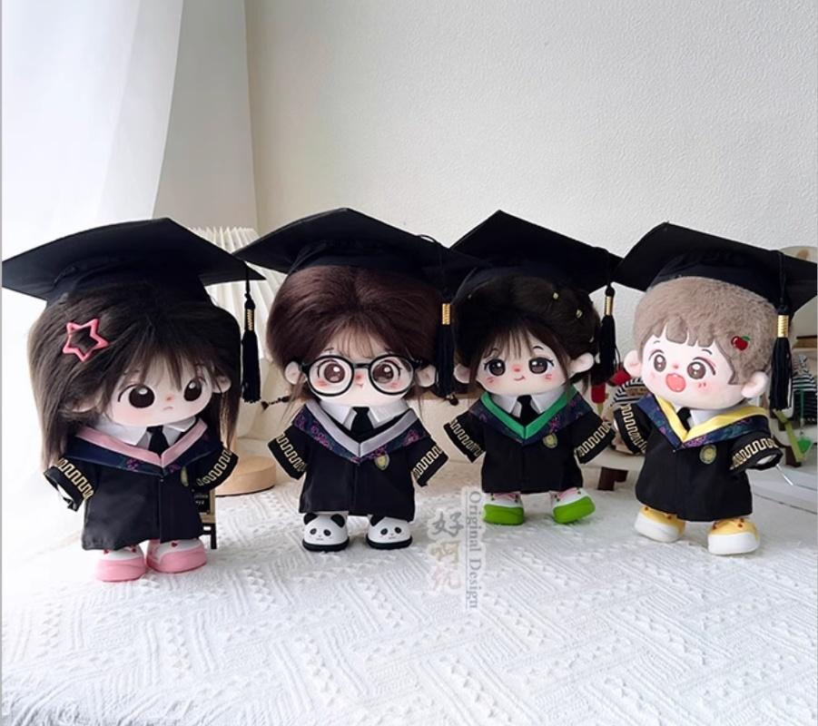 Only Clothes 10/15/20/40cm Cotton Doll Clothes College Graduation Season Six Science Bachelor'S Clothing Set No Doll souvenir