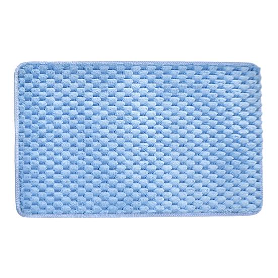 Anti-Slip Bathroom Floor Mat Quick Absorbent Quick-Drying Bath Mat Solid Color 3D Texture High Density