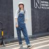 Women's Denim Overalls Multi-Pocket Cargo Pants High-waisted Denim Overalls Girls' Loose Plus Size Hip Hop Jumpsuits With 7 Pockets