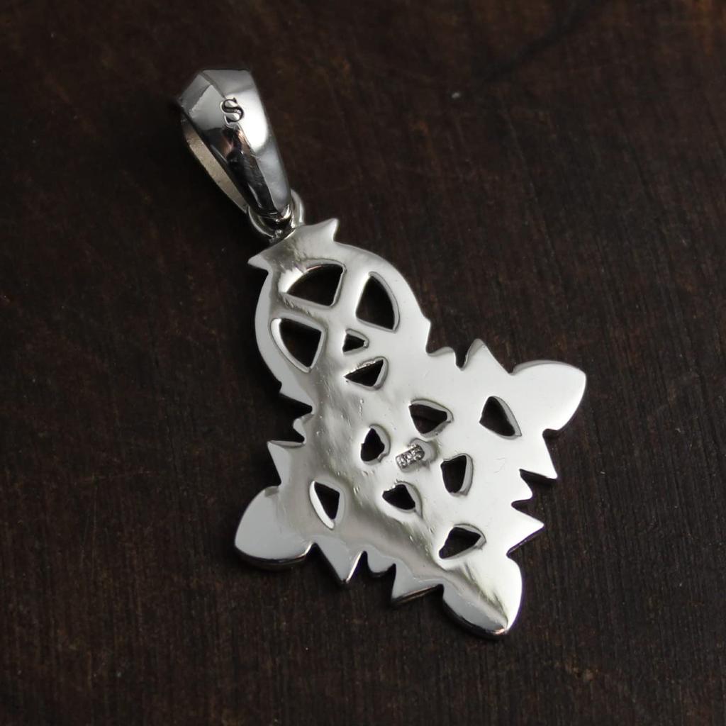 Африка Эфиопский крест Аксессуары Крест Серебряный 925 Подвеска Верх