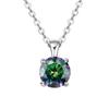 JoyceJelly Classic Four Prong 1ct Moissanite Necklace Women's 925 Silver Plated Gold Pendant Luxury Fine Jewelry