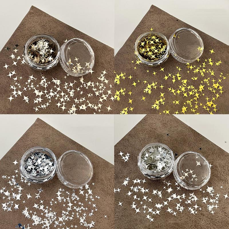 1Box Nail Glitter Star Shape Sequins Sparkly Flakes Paillette Nail Art Charms Decorations Diy Slices Accessories