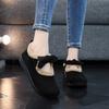 Индивидуальные зимние ретро Birkenstocks, сложенные и утолщенные, теплые женские туфли, нескользящие, с мягкой подошвой, Mary Jane, хлопковые туфли
