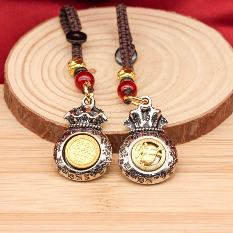 Серебряные талисманы-подвески со знаком зодиака: Ручные плетеные веревочные подвески для процветания