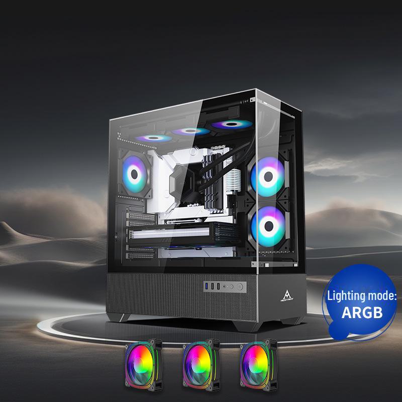 Корпус компьютера Cross-Border Gaming E-ATX с прозрачным стеклом и водяным охлаждением