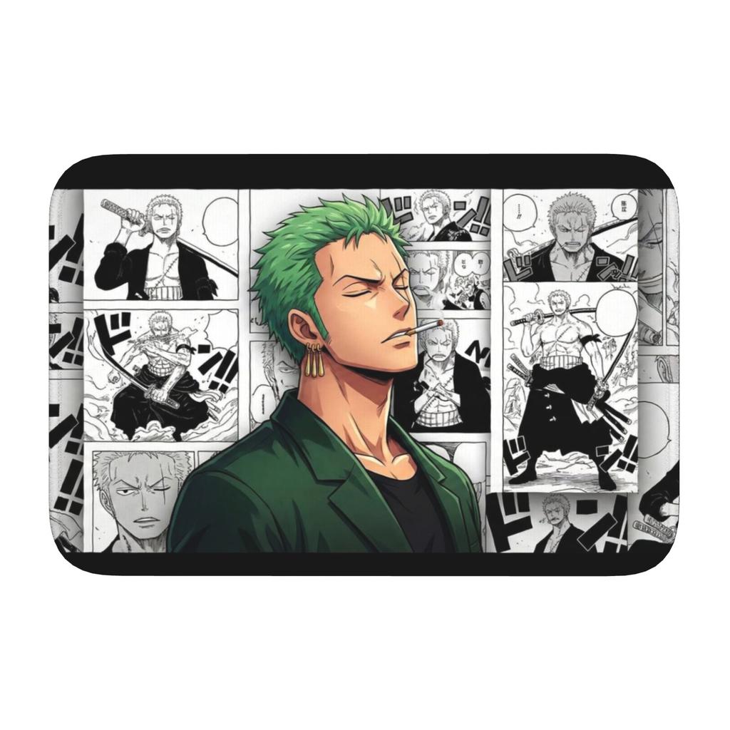 Zoro O-One P-Piece Anime Doormat Non-Slip Bath Kitchen Welcome Mat Living Room Door Floor Entrance Carpet Rug Footpad