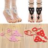 Girl's Barefoot Anklet Crochet Cotton Ankle Chain Sandal Bracelet Foot Jewelry