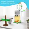4Pcs Coconut Tree Shaped Coasters Set with Flowerpot Stand Creative DIY Coasters Heat-Resistant Plastic Drink Mat for Home Bar Decor