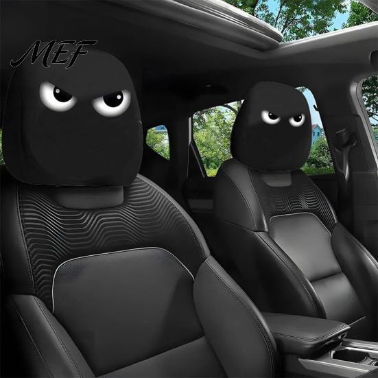 Vehicle Interior Comfort Accessories Halloween Car Headrest Cover, Scary Pattern Print Stretchable Auto Maintenance Supplies Protector, Breathable