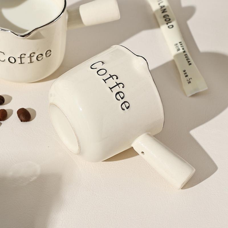 Керамический мерный стакан для концентрата на 90 мл с ручкой, контейнер для жидкости, стакан для молока