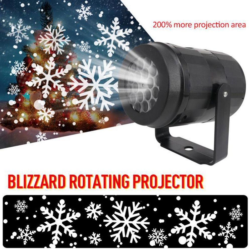 atmosphere Lighting Decor White Snowstorm Projector Christmas Decoration Party Special Lamp Snowflake Light Stage Lights