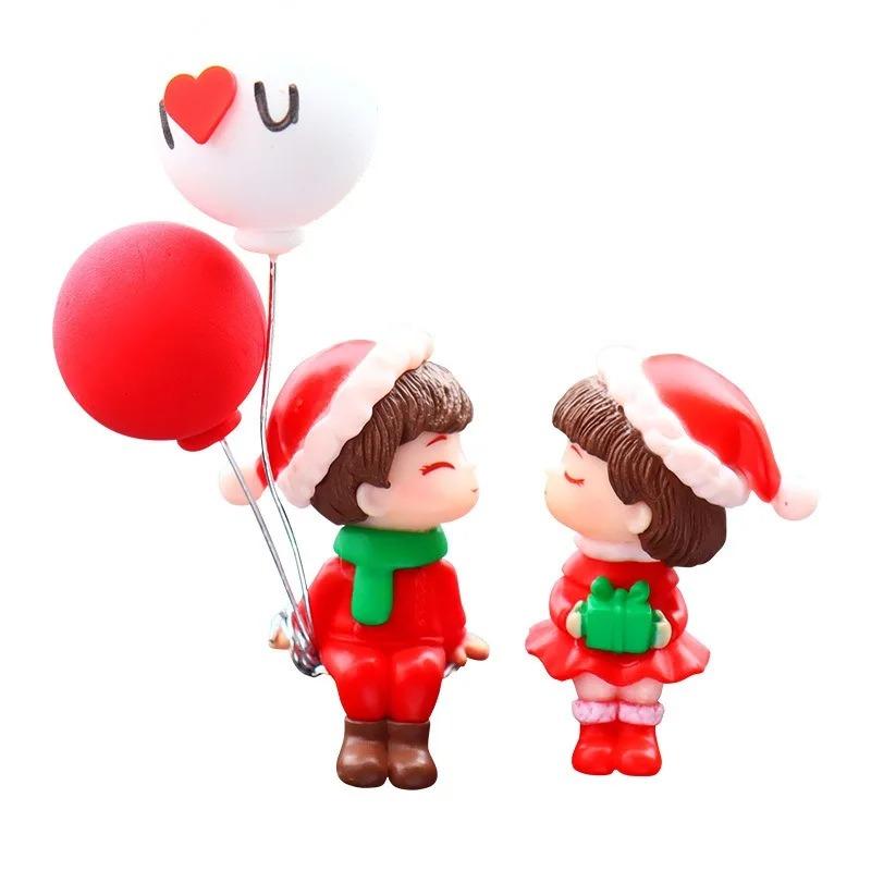 Festive Christmas Gift Car Dashboard Decor Cute Couple Creative Auto Ornament for Him Her Desktop Office Desk Decoration