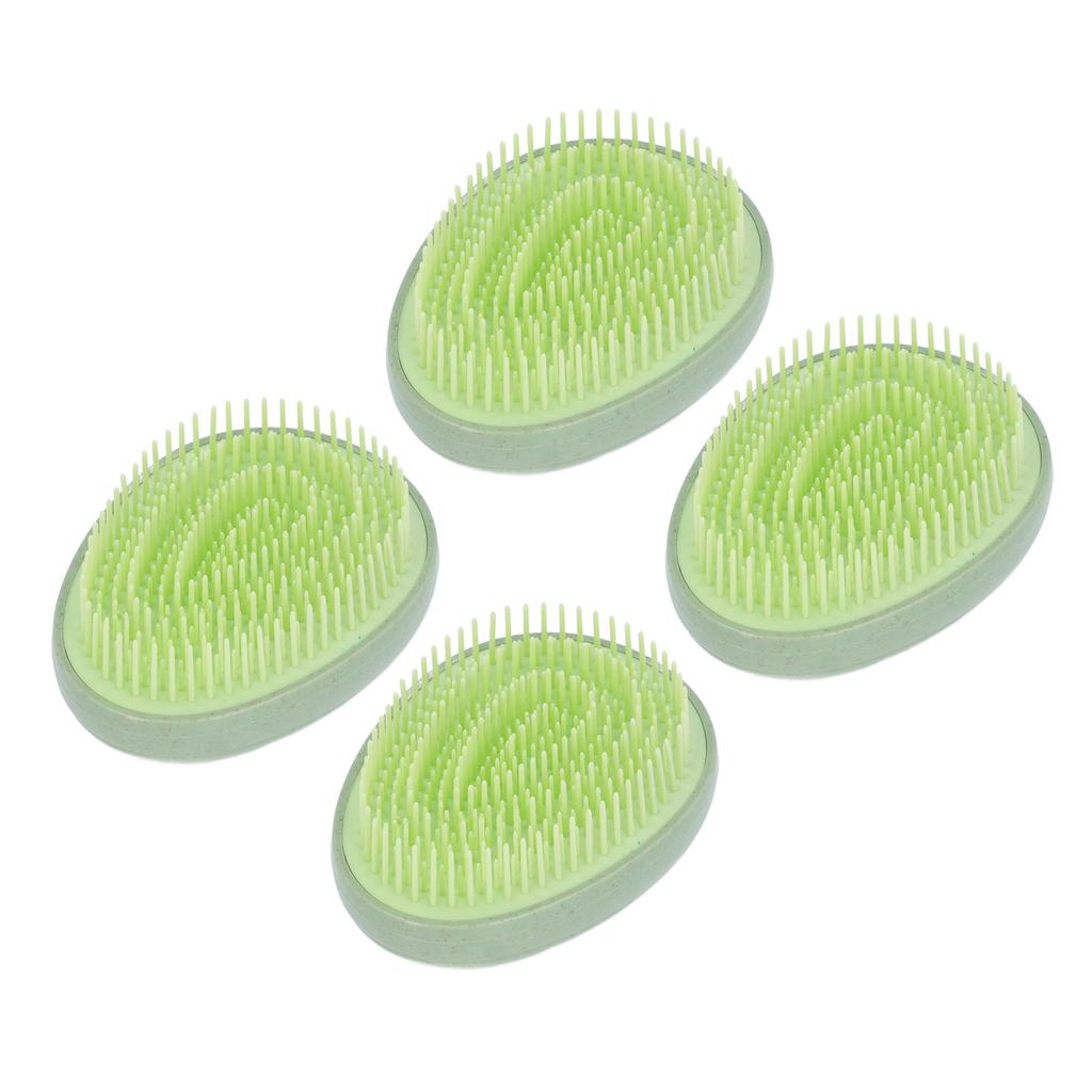 4PCS Egg Shape Hair Brush Portable Travel Dry Wet Hair Brush Soft Teeth Massage Shampoo Comb for Sal