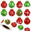 500Sheets/Roll Merry Christmas Stickers Santa Hat Christmas Bells Seal Labels Stickers For Diy Gift Baking Package Envelope
