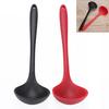 2Pcs Heat Resistant Silicone Ladle Spoon Long Handle Hanging Hole Non-Stick Mixing Spoon Kitchen Cooking Utensils