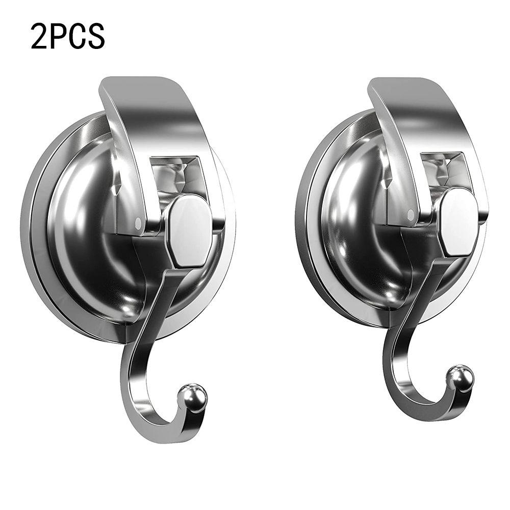 Reusable Polished Heavy-Duty Chrome-Plated Organization Bathroom Shower Suction Cup Hooks