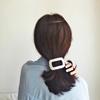 Nordic Cold Temperature Geometric Square Metal Spinker Simple Wild Horsetail Clip Hairpin Hairdressers Headdress