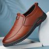 2024 Весна и осень Новые мужские повседневные кожаные туфли Мужские кроссовки с мягкой подошвой и мягкой поверхностью для пап среднего возраста 6270