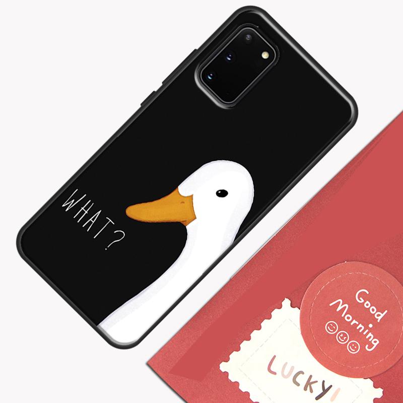 Мультяшный Забавный Гусь Чехол для Телефона Для Samsung Galaxy S25 S26 Ultra S20 S21 S22 S23 S24 Plus S9 S10 S25 FE Защитная Крышка