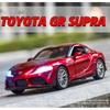 Масштаб 1/32 Toyota GR SUPRA, литая под давлением спортивная модель автомобиля, игрушечный автомобиль с откатным механизмом, звуком и светом для детей, коллекция подарков для мальчиков и девочек