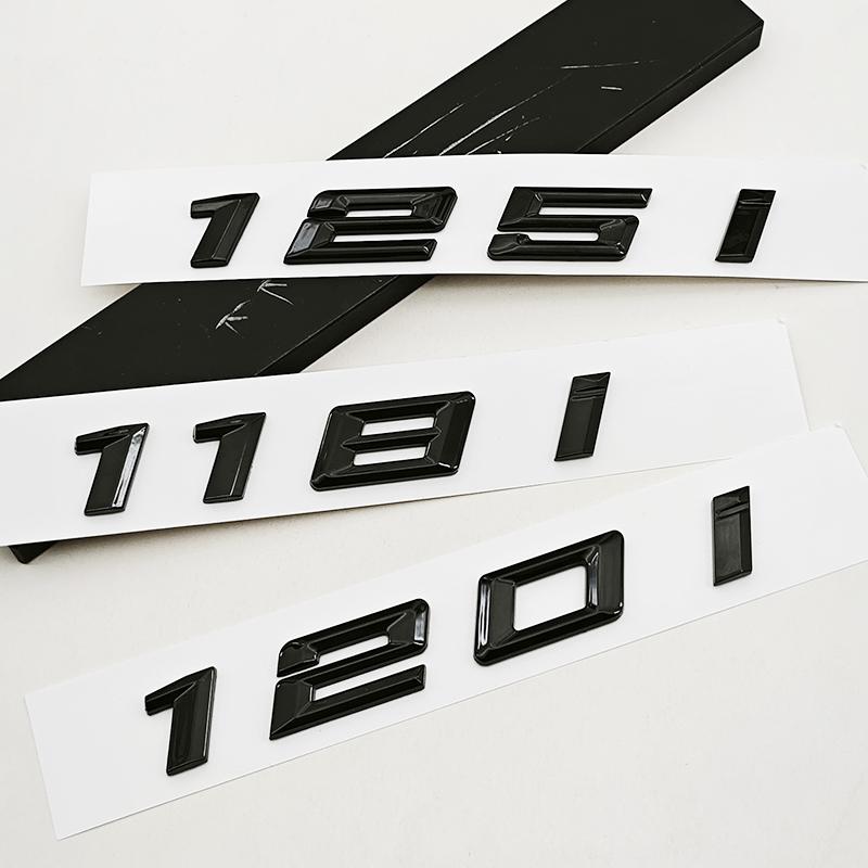 NEW 3D ABS Car Letters Logo 118i 120i 125i Rear Trunk Badge Emblem Sticker For BMW 1 Series 118i 120i 125i F40 Tail Marking
