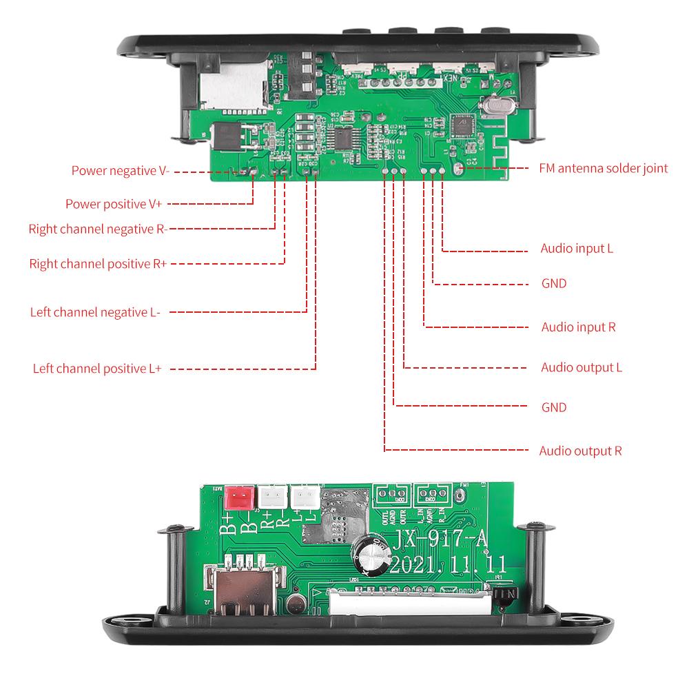 Bluetooth 5.0 12 В 18 В MP3 WMA декодер плата автомобильный аудио USB TF FM радио модуль беспроводной MP3-плеер с пультом дистанционного управления автомобильный комплект